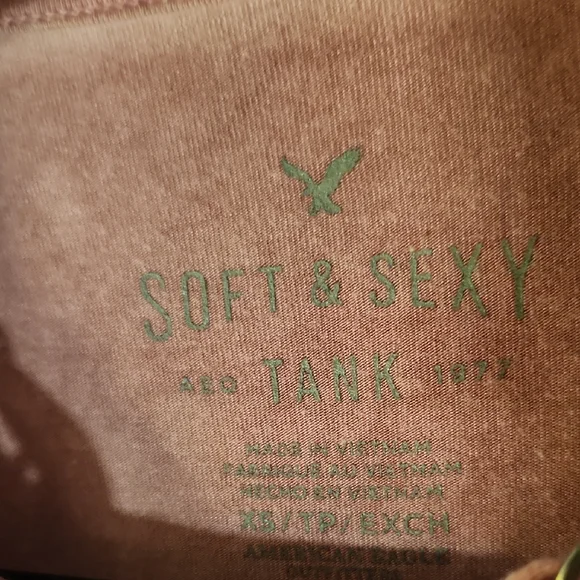 Soft & Sexy Aerie Lace-Up Tank Top - Washed Pink Sz Xs-S - Picture 2 of 5